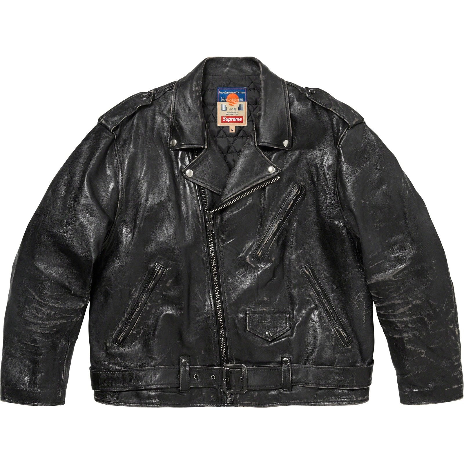 Blackmeans Painted Leather Motorcycle Jacket