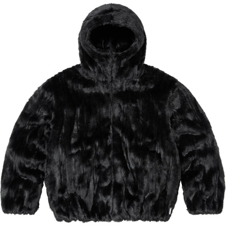 FAUX FUR HOODED JACKET