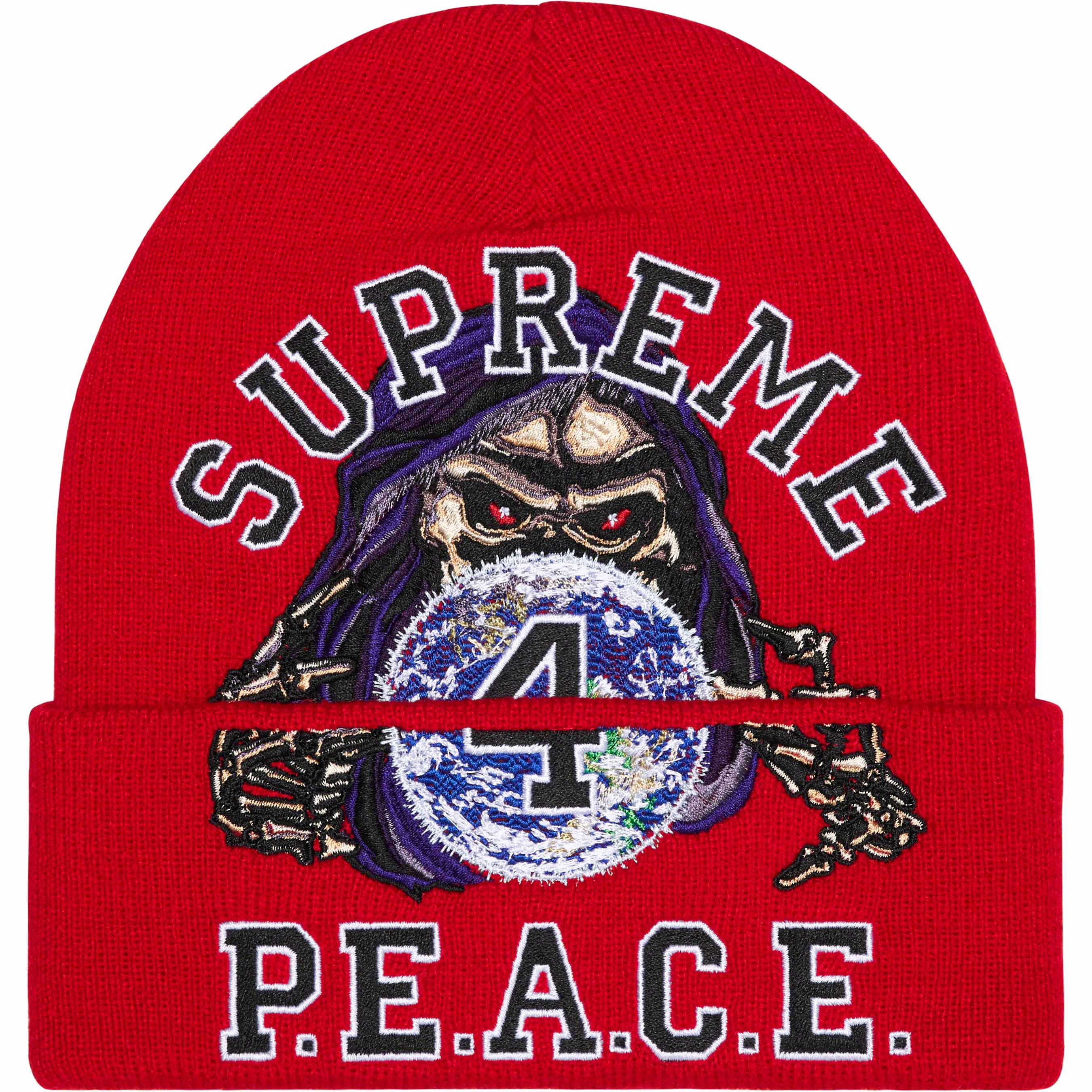 Peace Embroidered Beanie