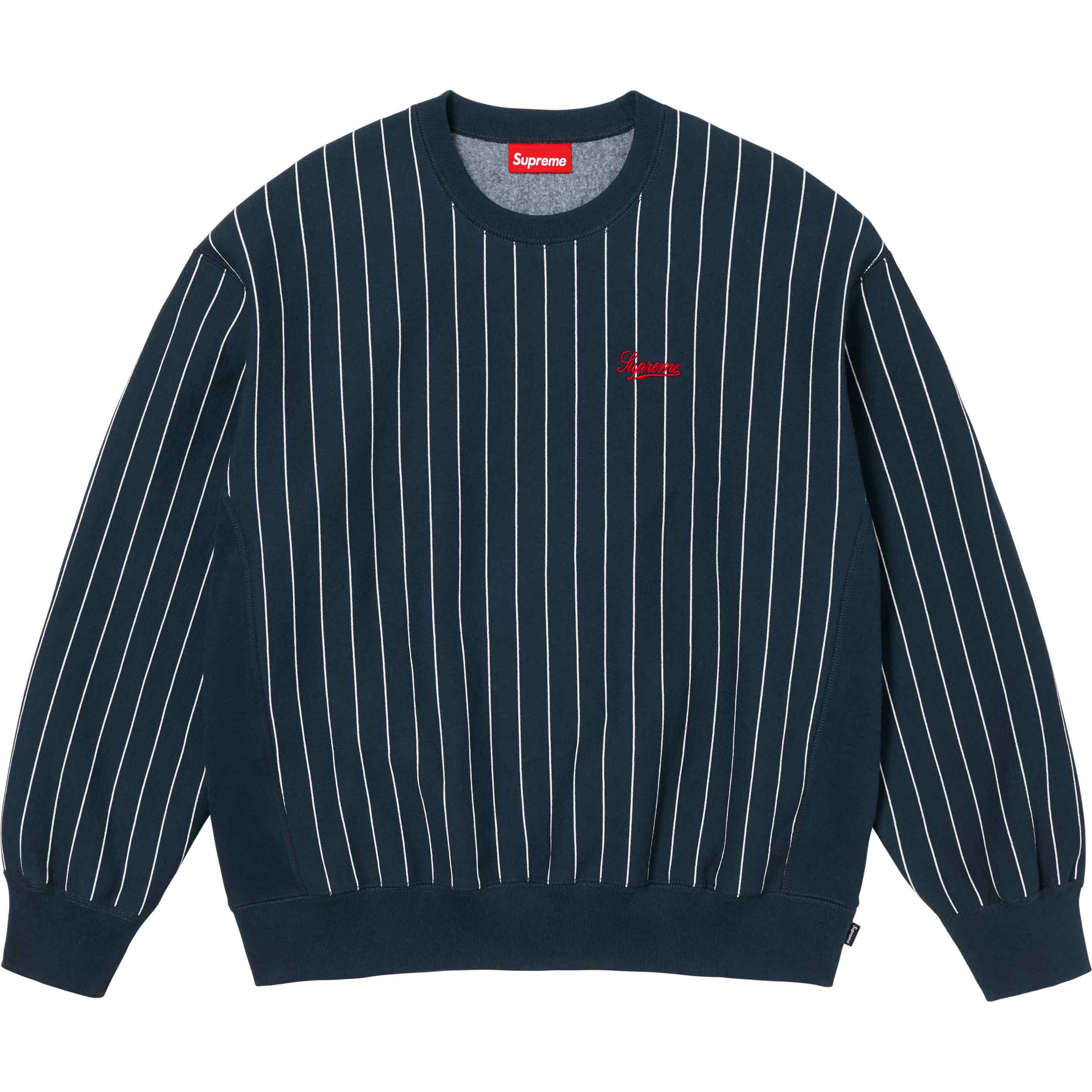 PINSTRIPE CREWNECK