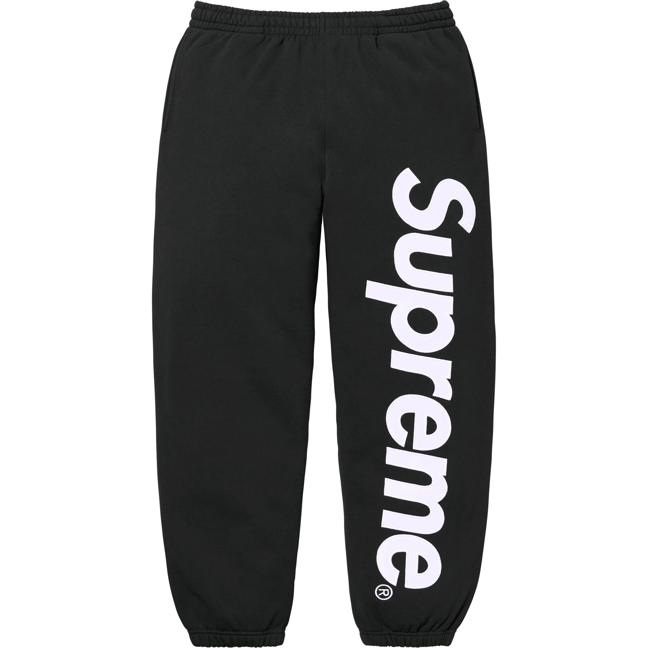 SATIN APPLIQUE SWEATPANT