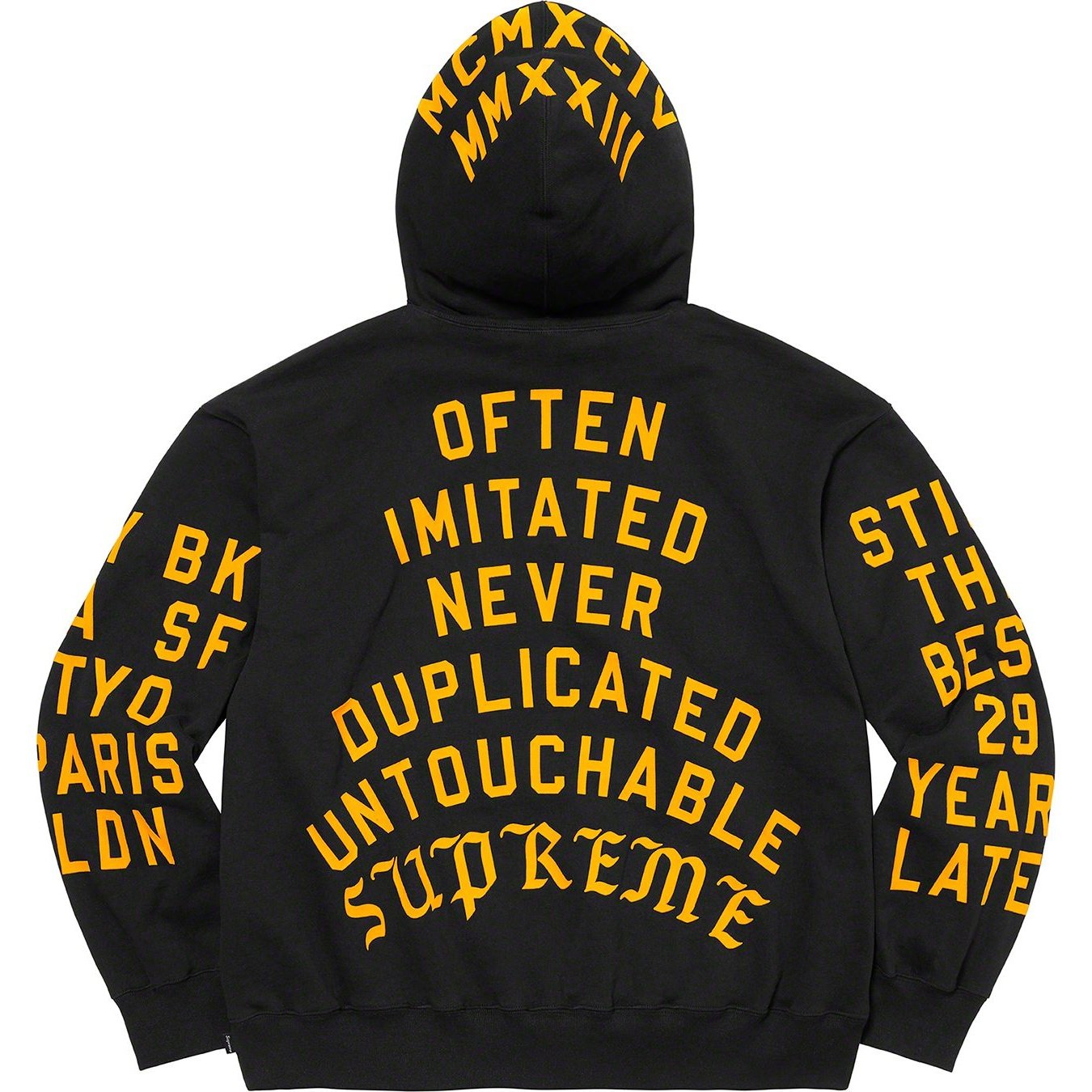 TEAM FLOCKED HOODED SWEATSHIRT