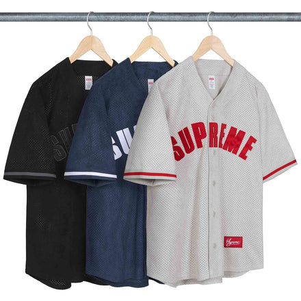 ULTRASUEDE MESH BASEBALL JERSEY