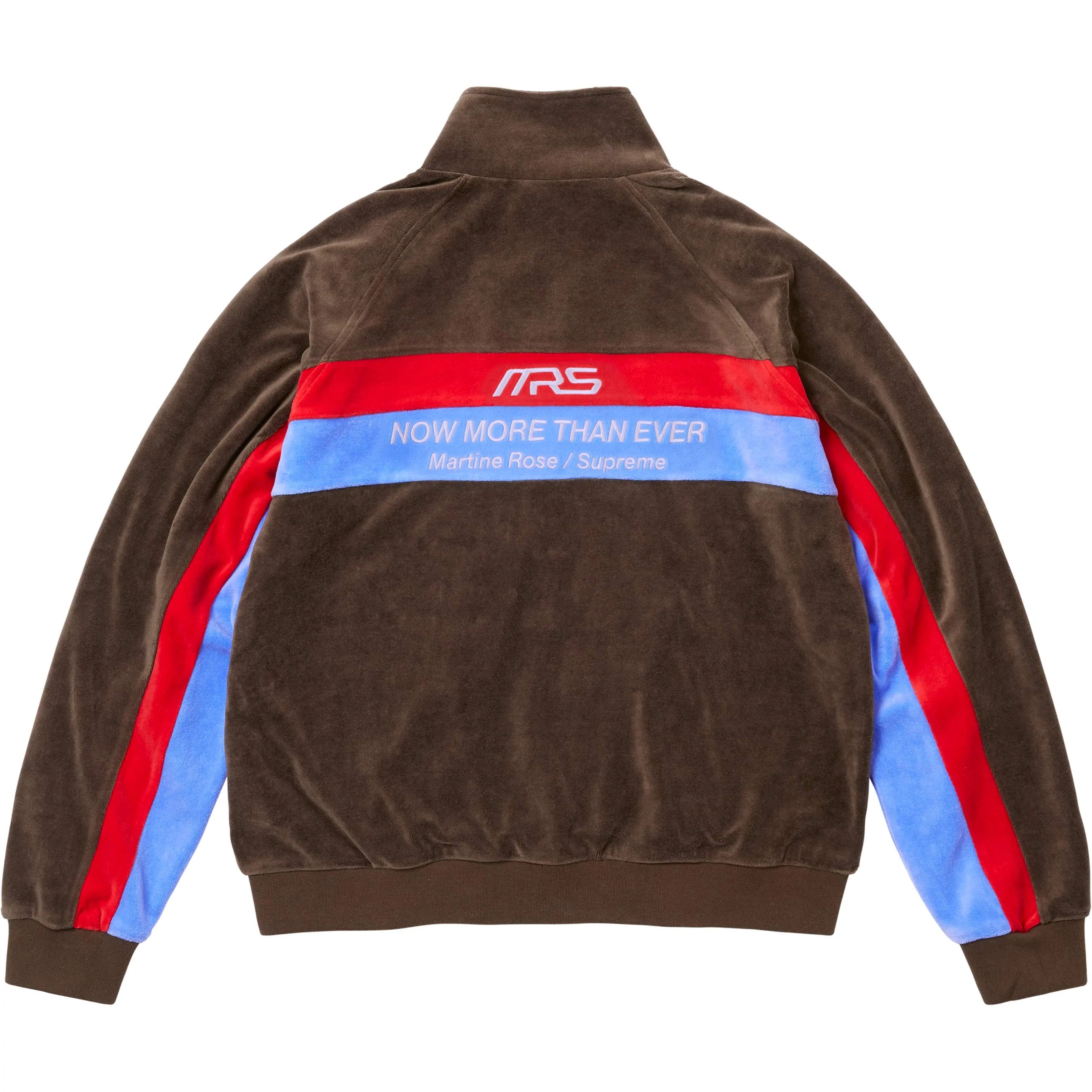 MARTINE ROSE VELOUR TRACK JACKET